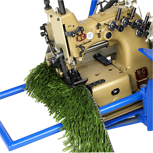 TSM machines are designed to sew sports, commercial, or residential turf with ease. The primary benefit of our units is their patented rear puller system. This extra pulling power ensures minimal part replacement & greatly reduced downtime. Here at Turf Sewing Machines, we guarantee precision equipment, immediate service, and affordable pricing.